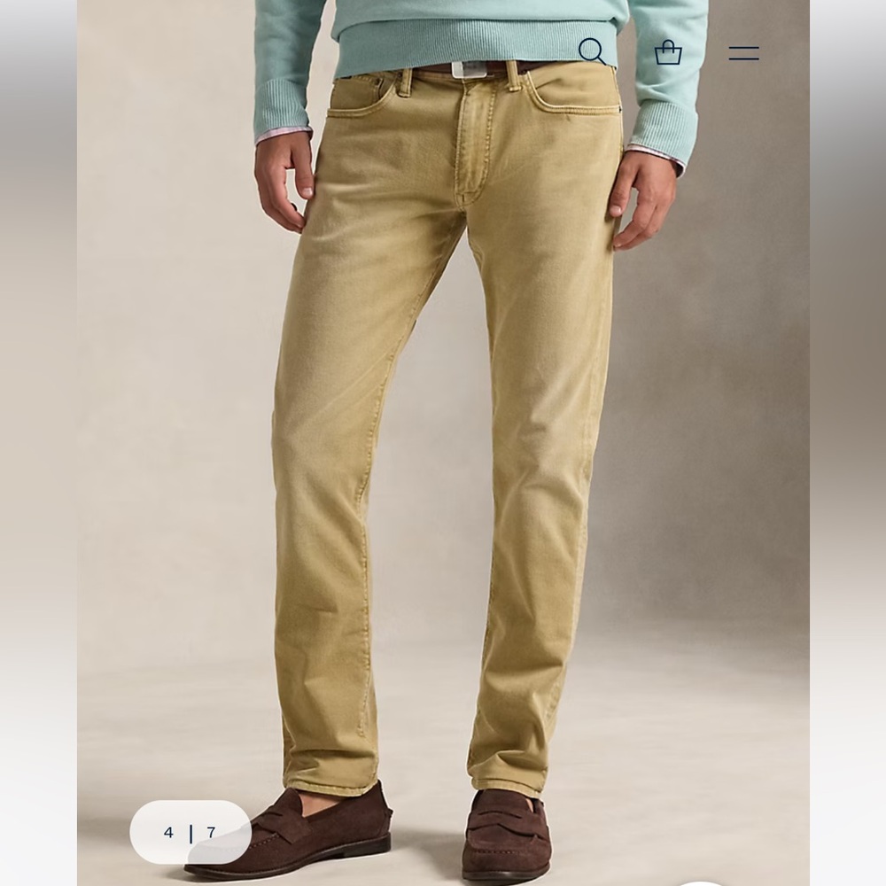 Polo by Ralph Lauren Sullivan Slim Khaki Jeans 33x32